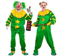 W WIDMANN MILANO Party Fashion - Space Horror Clown Costume, Jumpsuit, Killer Clown, Halloween Fancy Dress