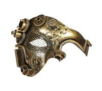 Widmann COPPER STEAMPUNK HALF FACE MASK FOR FANCY DRESS ACCESSORY