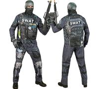W WIDMANN MILANO Party Fashion - SWAT Costume Set with Mask, Complete Outfit for Halloween and Carnival