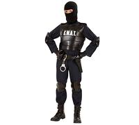 WIDMANN 55345 - Children's S.W.A.T. Officer Costume For Cop Fancy Dress, Black, 116 cm / 4-5 Years