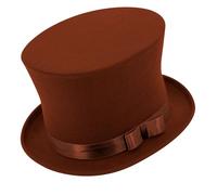W WIDMANN MILANO Party Fashion - Top Hat 20s Gatsby Style with Hat Band and Bow for Carnival or Theatre