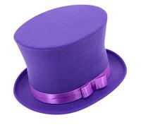W WIDMANN MILANO Party Fashion - Top Hat 20s Gatsby Style with Hat Band and Bow for Carnival or Theatre