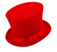 W WIDMANN MILANO Party Fashion - Top Hat 20s Gatsby Style with Hat Band and Bow for Carnival or Theatre