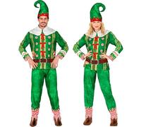 Widmann Santa's Little Helper Elf Fast Costume (Jacket, Pants, Hat) (M) Green