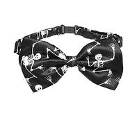 W WIDMANN MILANO Party Fashion - Unisex Skeleton Bow Tie, Dark, Gothic, Skulls, Halloween, Carnival, Theme Parties