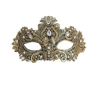 W WIDMANN Milano Party Fashion - Venetian Eye Mask with Rhinestones for Carnival Masquerade Ball
