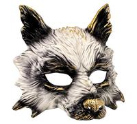 W WIDMANN MILANO Party Fashion - Wolf Mask Adult Half Mask Animal Costume Accessory