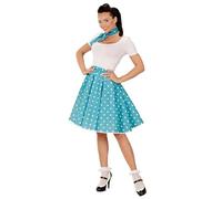 W WIDMANN MILANO Party Fashion - Women's 50s Polka Dot Skirt and Scarf, Rock'n'Roll, Twist, Pink Lady, T-Birds, Carnival, Theme Parties
