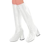 White 60s retro overboots
