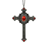 W WIDMANN MILANO Party Fashion - Women's Cross Necklace, Gothic Jewellery with Pendant, Costume Accessory for Halloween, Carnival