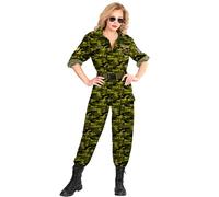 W WIDMANN MILANO Party Fashion - Women's Fighter Jet Pilot Costume, Jumpsuit, Aviation, Soldier, Military, Carnival, Theme Parties