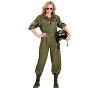 W WIDMANN MILANO Party Fashion - Women's Fighter Jet Pilot Costume, Jumpsuit, Aviation, Soldier, Military, Carnival, Theme Parties