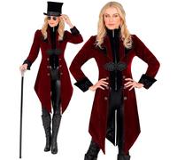 W WIDMANN MILANO Party Fashion - Women's Gothic Velvet Coat Steampunk Tailcoat for Carnival Halloween Cosplay