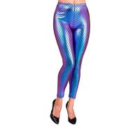 W WIDMANN MILANO Party Fashion Women's Leggings Meerjungfrau Mermaid, Purple-Blue, S-M