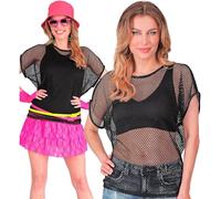 W WIDMANN MILANO Party Fashion Women's Maglietta A Rete Mesh T-Shirt, Black, S-M