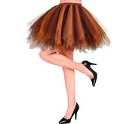 W WIDMANN Milano Party Fashion Women's Tutu für Erwachsene Adult, Brown, Standard Size