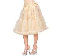 W WIDMANN MILANO Party Fashion Women's Widmann 10352 - Tulle Skirt, Cream, Length 65 cm, Tutu, Petticoat, Underskirt, Carnival, Theme Party, Beige, Standard Size