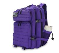 W WINTMING Military Tactical Backpack 45L/25L 3 Day Assault Pack Molle Daypack Hiking Backpack for Men and Women, Purple, 45L US, Travel Backpacks