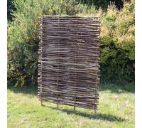 W0.9-1.82m x H0.3-1.82m Capped Hazel Hurdle Fence Panel Premium Weave | 9 Sizes (W0.9m x H1.82m)