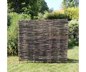 W0.9-1.82m x H0.3-1.82m Capped Hazel Hurdle Fence Panel Premium Weave | 9 Sizes (W1.82m x H1.5m)