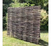 W0.9-1.82m x H0.3-1.82m Capped Hazel Hurdle Fence Panel Premium Weave | 9 Sizes (W1.82m x H1.82m)