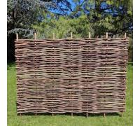 W0.9-1.82m x H0.6-1.82m Hazel Hurdle Fence Panel Premium Weave | 8 Sizes (W1.82m x H1.2m, 1)