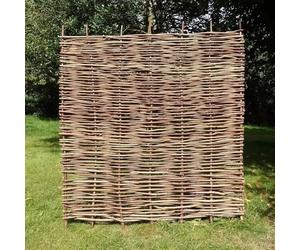 W0.9-1.82m x H0.6-1.82m Hazel Hurdle Fence Panel Premium Weave | 8 Sizes (W1.82m x H1.82m, 1)
