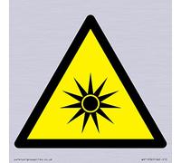 W027 Warning: Optical radiation Sign - 100x100mm - S10