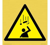 W035 Warning: Falling objects Sign - 150x150mm - S15