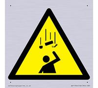 W035 Warning: Falling objects Sign - 85x85mm - S85