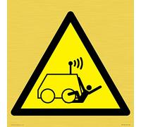 W037 Warning: Run over by remote operator controlled machine Sign - 300x300mm - S30