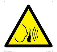 W038 Warning: Sudden loud noise Sign - 200x200mm - S20