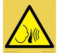 W038 Warning: Sudden loud noise Sign - 85x85mm - S85