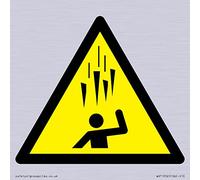 W039 Warning: Falling ice Sign - 100x100mm - S10