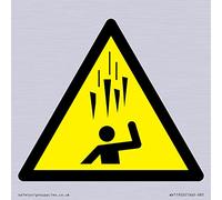 W039 Warning: Falling ice Sign - 85x85mm - S85