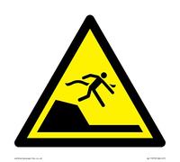 W050 Warning: Sudden drop in swimming or leisure pools Sign - 150x150mm - S15