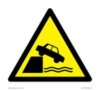 W051 Warning: Unprotected edges Sign - 150x150mm - S15