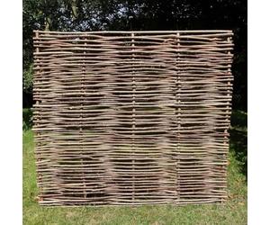 W1.82m x H0.9-1.82m Top Bar Capped Hazel Hurdle Fence Panel Premium Weave | 4 Sizes (W1.82m x H1.5m)