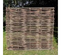 W1.82m x H0.9-1.82m Top Bar Capped Hazel Hurdle Fence Panel Premium Weave | 4 Sizes (W1.82m x H1.82m)