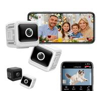 W11 Mini Wireless Security Camera, 1080p Wifi Hidden Cameras with Night Vision, App Control for Nanny/Camera Monitoring, Property Protection (White*2)