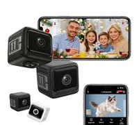W11 Mini Wireless Security Camera, 1080p Wifi Hidden Cameras with Night Vision, App Control for Nanny/Camera Monitoring, Property Protection (Black*2)