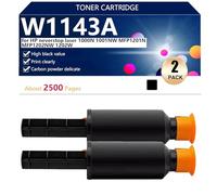 W1143A Compatible Replacement Toner Cartridge for HP neverstop laser 1000N 1001NW MFP1201N MFP1202NW 1202W Printer, High Yield 2500 Pages, Easy to Install,Black-2 pack