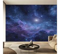 W150 X H105 cm Universe Galaxy Wallpaper, Wall Mural Starry Sky Photo Wallpaper, Non-Woven Print Wall Paper for Living Room Bedroom Art Decor, Renter Friendly D&O184