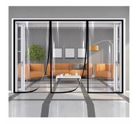 W155xH265cm Thick Transparent EVA Thermal Door Curtain Black | Durable thick material is designed for frequent use in different home and work areas.