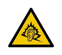 W159 - Noise hazard - Warning sign and signage - Choice of dimensions - ISO 7010 standard