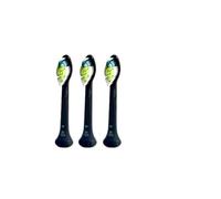 W2 Brush Head, Compatible with Philips, HX3 HX6 HX9 HX6063 | Diamond Clean Optimal White toothbrush head, 3 pcs(Black)