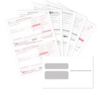 W2 Forms 2025 with Envelopes,6 Part W-2 Tax Forms 2025, 6-Part W-2 Forms with 50 Self-Seal Envelopes, Laser Forms Designed for Accounting(W2 6 Part 50 with Envelopes)