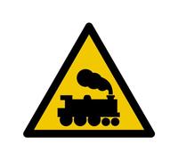 W202 - Beware of Trains - Warning Signs and Signs - Choice of Sizes - ISO 7010 Standard
