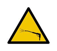 W205 - High-Pressure Washer - Warning Sign and Signage - Dimensions of Your Choice - ISO 7010 Standard