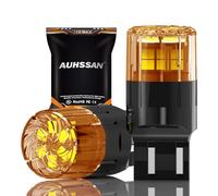 W21/5W LED Bulb, Super Bright Amber 6.5W 12V-24V Non-Polarity 2835 18SMD T20 7443 7440 W21W LED Bulbs Car Replacement Lights for Backup Tail Brake Turn Signal Lights, Daytime Running Light (2Pack)
